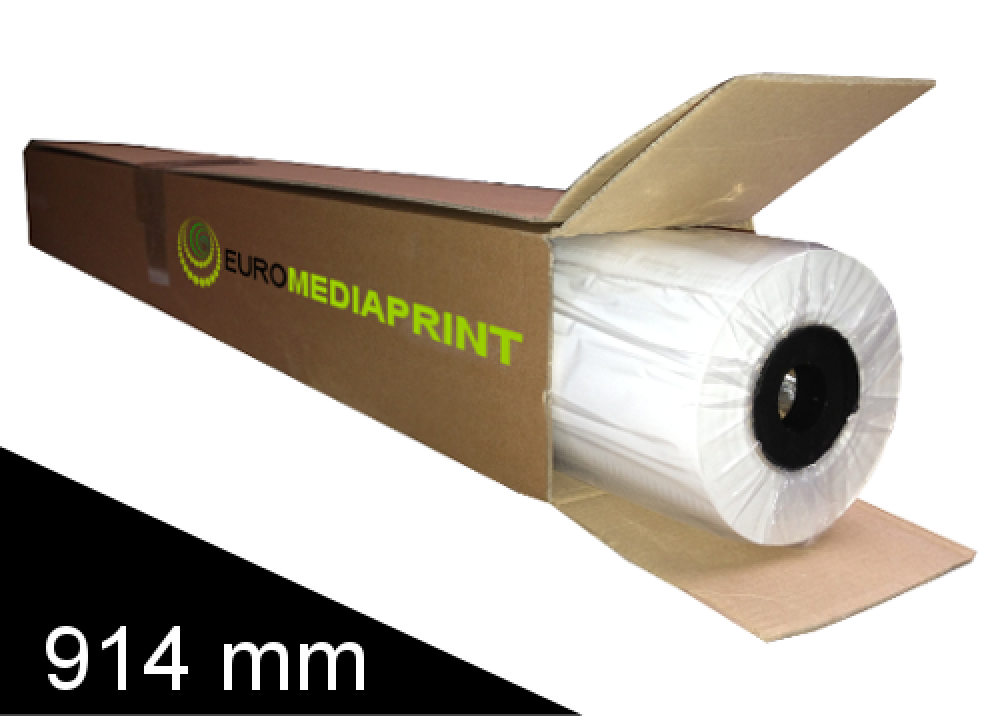 Plotterpapier gestrichen & satiniert | 90g/m², 914mm x 45m | in Einzelverpackung