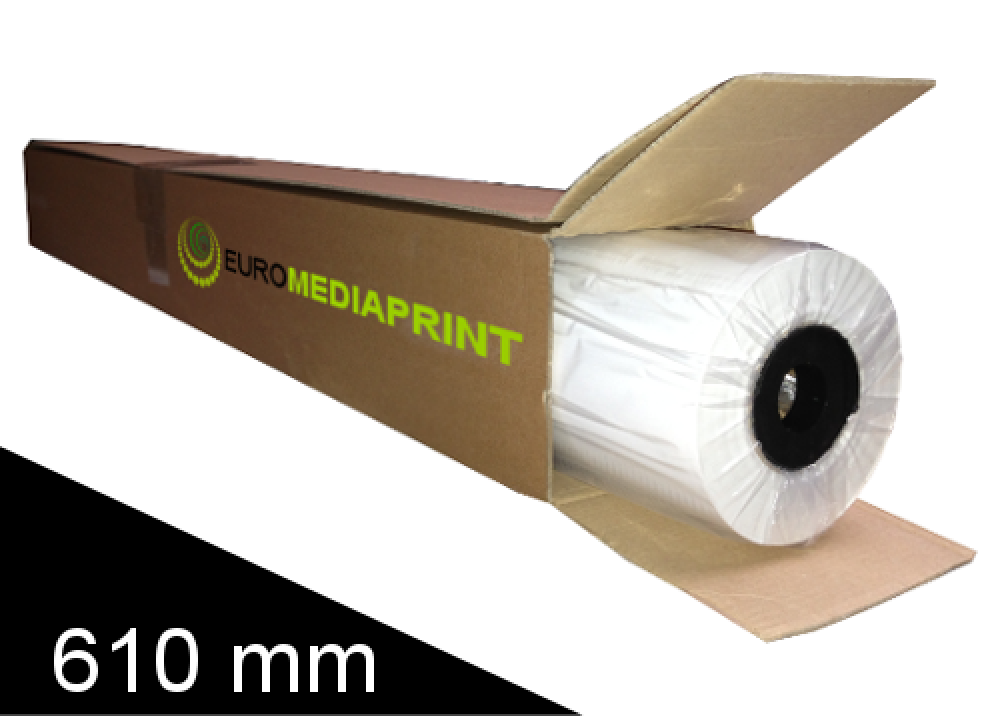 Plotterpapier gestrichen & satiniert | 90g/m², 610mm x 45m | in Einzelverpackung